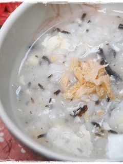 離乳食後期 鮭と豆腐とひじきの味噌おじや-レシピのメイン写真