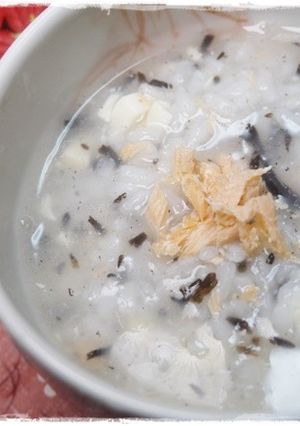 離乳食後期　鮭と豆腐とひじきの味噌おじや-レシピのメイン写真