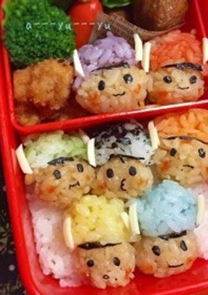 エイトレンジャー♡キャラ弁-レシピのメイン写真