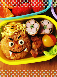 節分キャラ弁*赤おにさんオムライス風-レシピのメイン写真