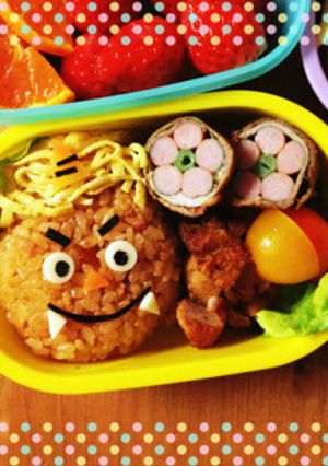 節分キャラ弁＊赤おにさんオムライス風-レシピのメイン写真