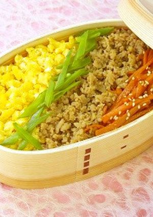 お花見行楽に簡単✿彩とりそぼろ弁当-レシピのメイン写真