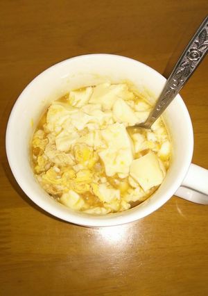 超簡単！ズボラ♪レンチン豆腐&卵-レシピのメイン写真