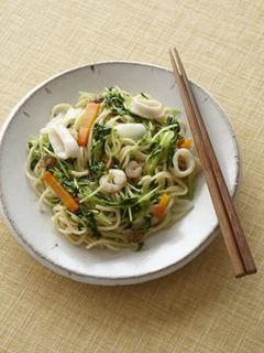 豆苗の海鮮塩焼きそば-レシピのメイン写真