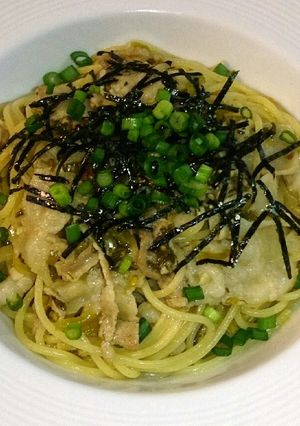 旨い！豚肉と高菜のペペロンチーノ-レシピのメイン写真