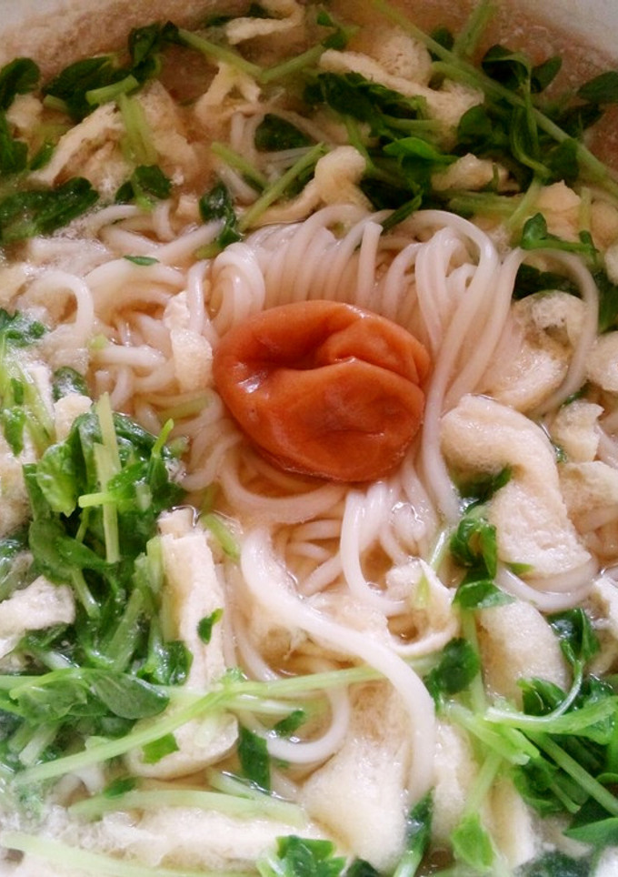 油揚げと豆苗のみぞれ鍋風にゅうめん-レシピのメイン写真