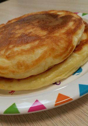 もっちもち！餅入りパンケーキ-レシピのメイン写真