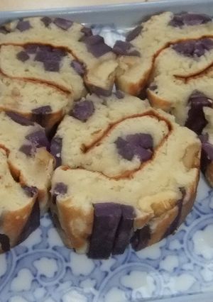 くるみと紫さつま芋のくるくるパンケーキ-レシピのメイン写真