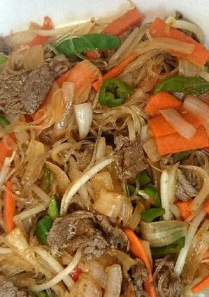 牛肉と春雨でチャプチェ！-レシピのメイン写真