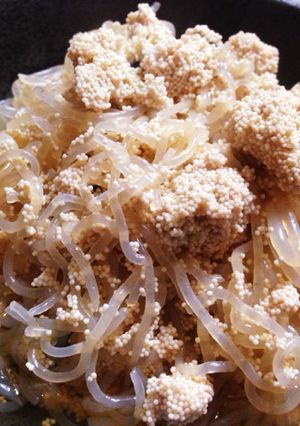 ヘルシー！糸こんにゃくと生たらこの煮物-レシピのメイン写真