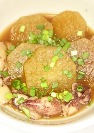 柔らかひいかと大根の煮物-レシピのメイン写真