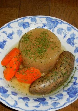 大根とソーセージのコンソメ煮-レシピのメイン写真