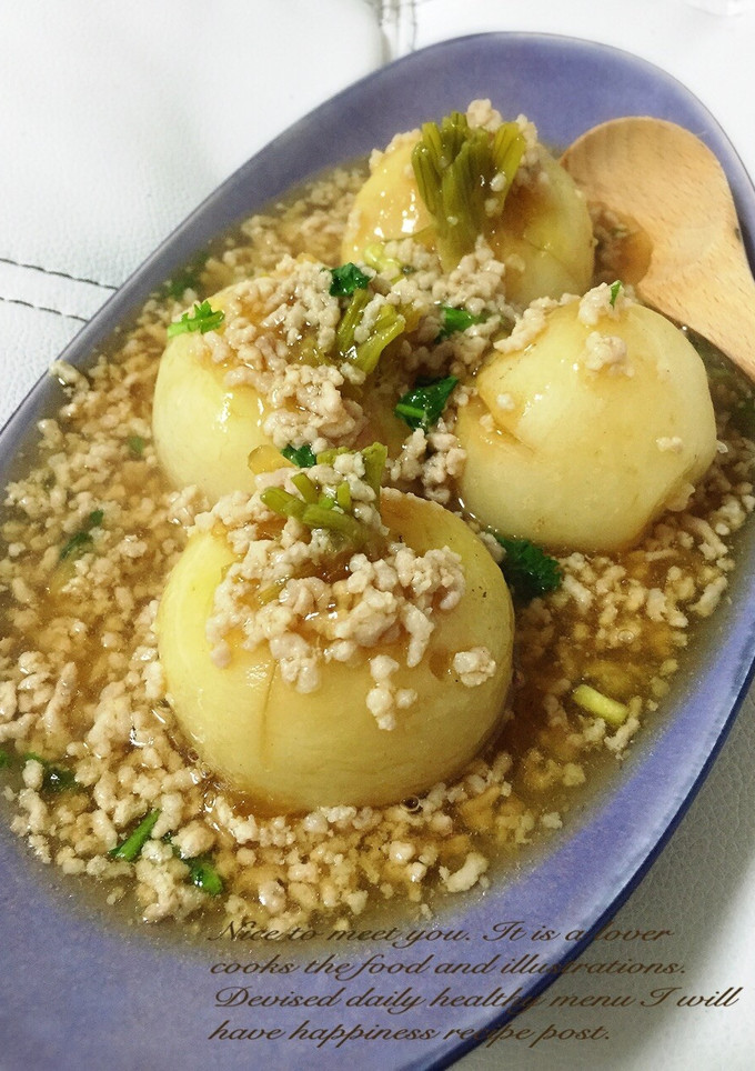86kcal♡丸ごとかぶのそぼろあん♡-レシピのメイン写真