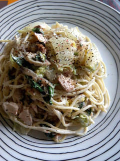 白菜と鮭のクリームパスタ-レシピのメイン写真
