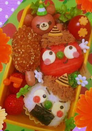さんかく鬼ぎり節分キャラ弁♪-レシピのメイン写真