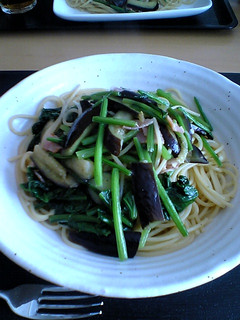 野菜たっぷりほうれん草とナスのスパゲティ-レシピのメイン写真