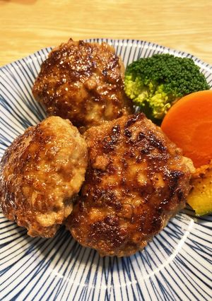 蓮根入り 照り焼きハンバーグ！-レシピのメイン写真