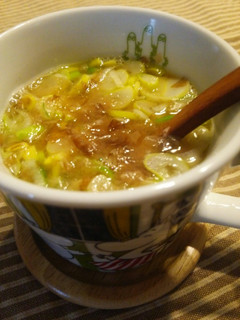 風邪!葱・おかか・味噌deぞうさん湯♪-レシピのメイン写真