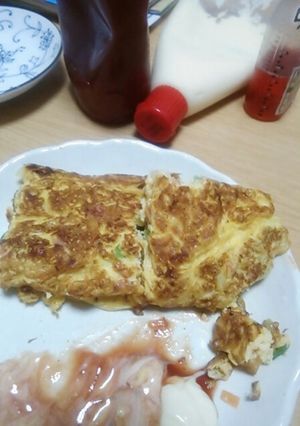 簡単☆野菜入りオムレツ (*^･ｪ･)ﾉ-レシピのメイン写真