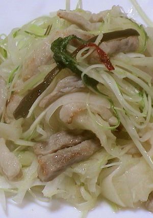 健康法師の大根と水菜のペペロンチーノ-レシピのメイン写真