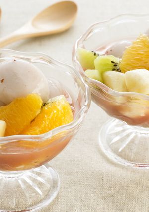 白玉だんごのとちおとめソースがけ★-レシピのメイン写真