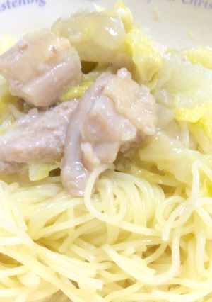 鶏肉&白菜♡さっぱりスパゲッティ-レシピのメイン写真