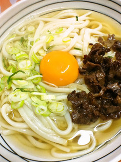 肉月見うどん-レシピのメイン写真