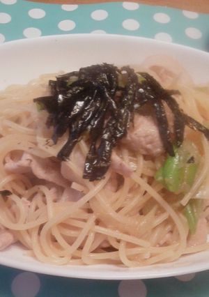 豚こまネギのおろしパスタ-レシピのメイン写真