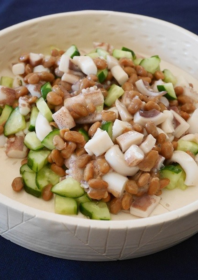 いかげそと胡瓜の納豆あえ-レシピのメイン写真