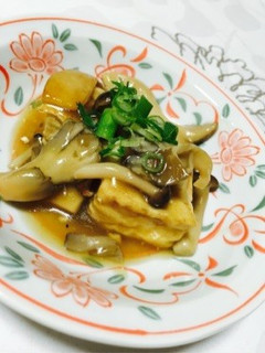 パパッと★節約 焼き豆腐のきのこあんかけ-レシピのメイン写真