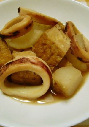 ★簡単！圧力鍋でイカ・大根・厚揚げの煮物-レシピのメイン写真