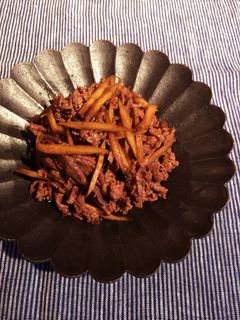 牛肉とごぼうの炒め煮-レシピのメイン写真