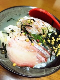 10秒でできるランチ! お刺身茶漬け-レシピのメイン写真