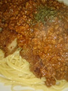 ボリュ~ミ~とんかつミートソースパスタ★-レシピのメイン写真