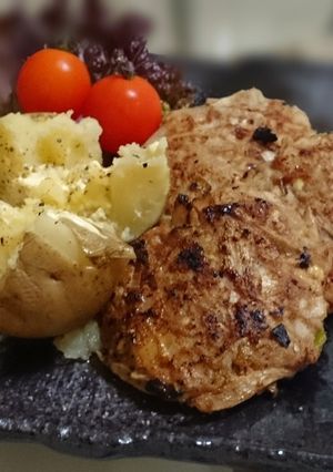 れんこん&ごぼうハンバーグ-レシピのメイン写真