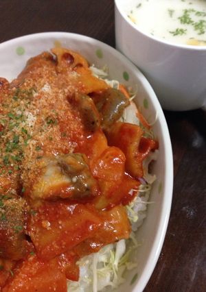 超絶！昨夜の筑前煮をイタリアン丼に！-レシピのメイン写真