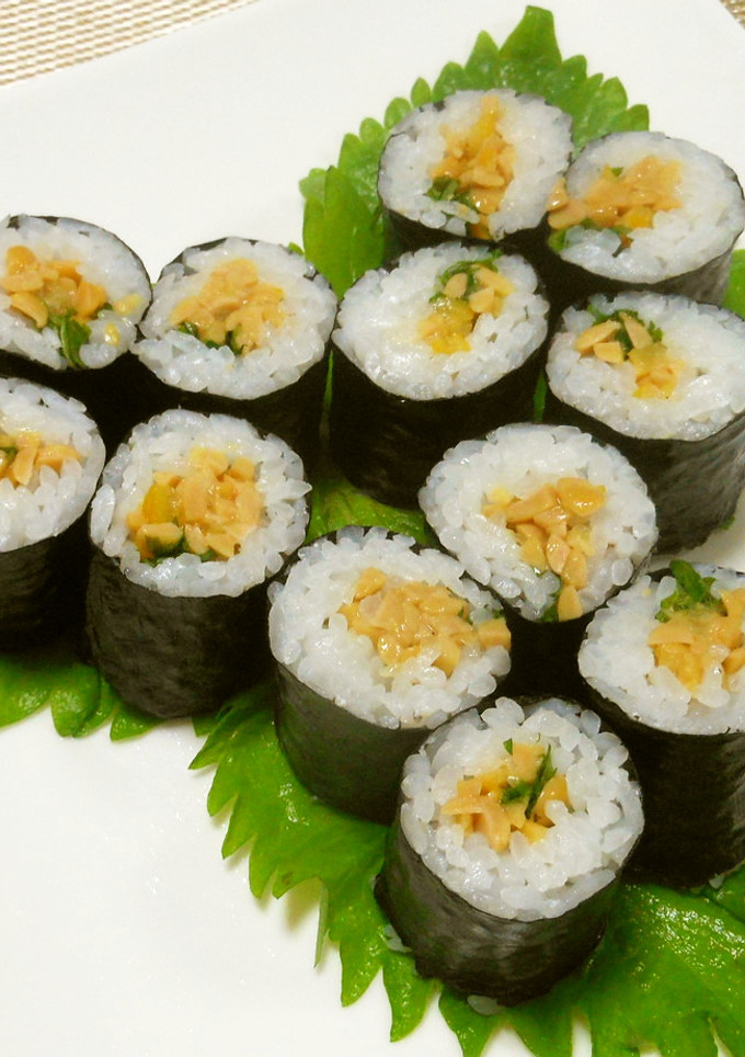 ゆず塩風味　らくらく細巻き納豆巻き-レシピのメイン写真