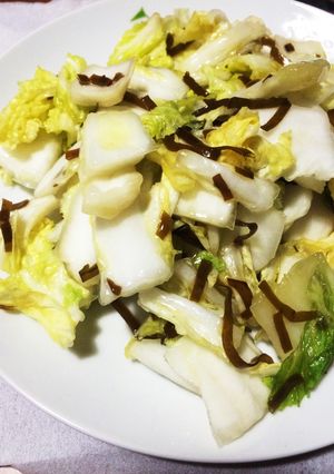 白菜と塩昆布のズボラサラダ-レシピのメイン写真