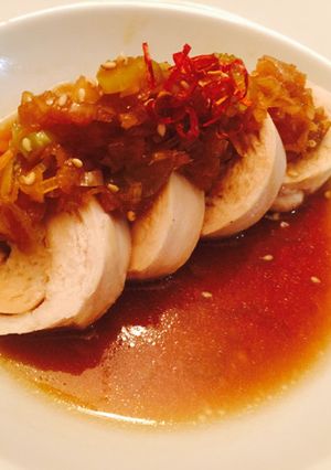 鶏胸肉の生姜ネギソースのせ-レシピのメイン写真