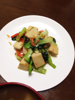 ご飯がススム!高野豆腐の塩麹炒め-レシピのメイン写真