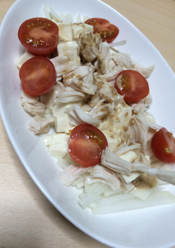 ささみ豆腐サラダ棒棒鶏風-レシピのメイン写真