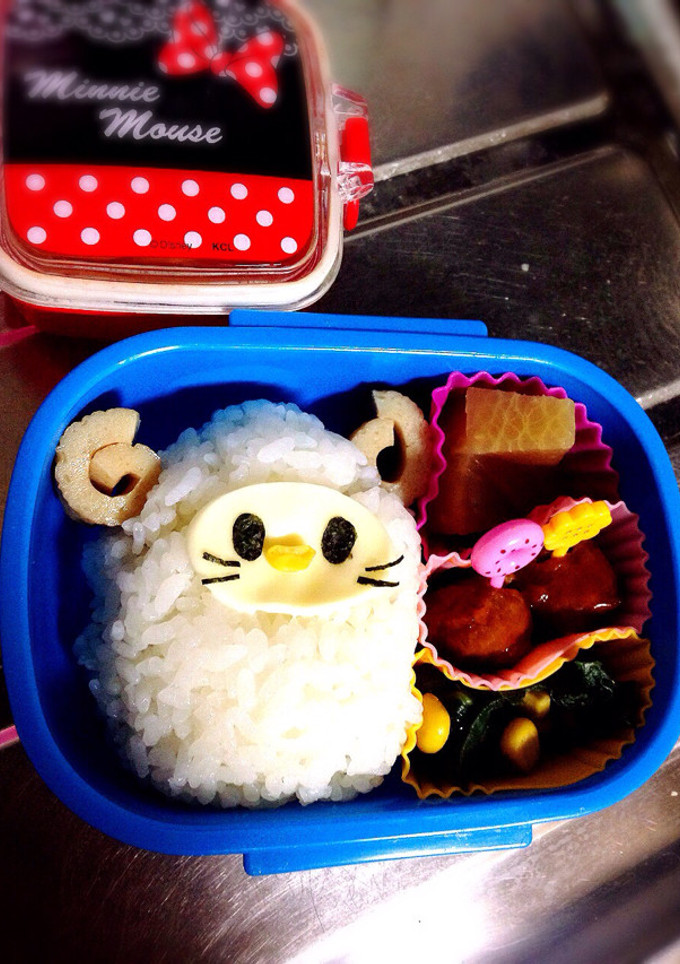 幼稚園弁当！羊かぶったキティーちゃん★-レシピのメイン写真