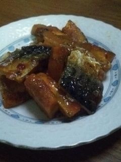 サバとかぼちゃのうま辛炒め*-レシピのメイン写真