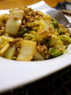はやっうまっ☆白菜と豚ひき肉の簡単炒め-レシピのメイン写真
