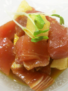 マグロと長芋の黄身醤油和え-レシピのメイン写真