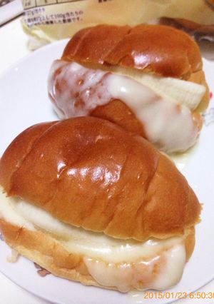 バナナチーズホットサンド-レシピのメイン写真