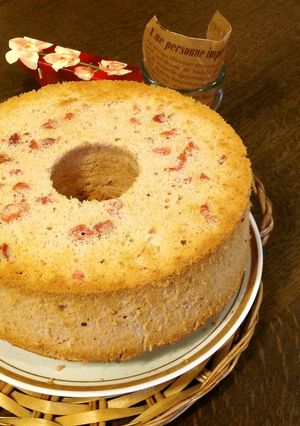 Dryさくらんぼシフォンケーキ《卵5個》-レシピのメイン写真