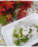 離乳食中期　鶏ささみと大根とレタスの煮物