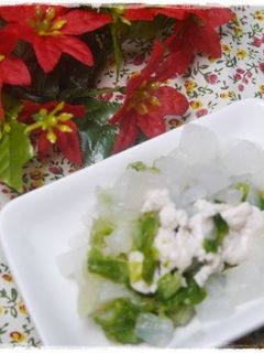 離乳食中期 鶏ささみと大根とレタスの煮物-レシピのメイン写真