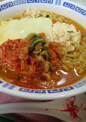 韓国式で★ケランキムチチージュラミョン-レシピのメイン写真